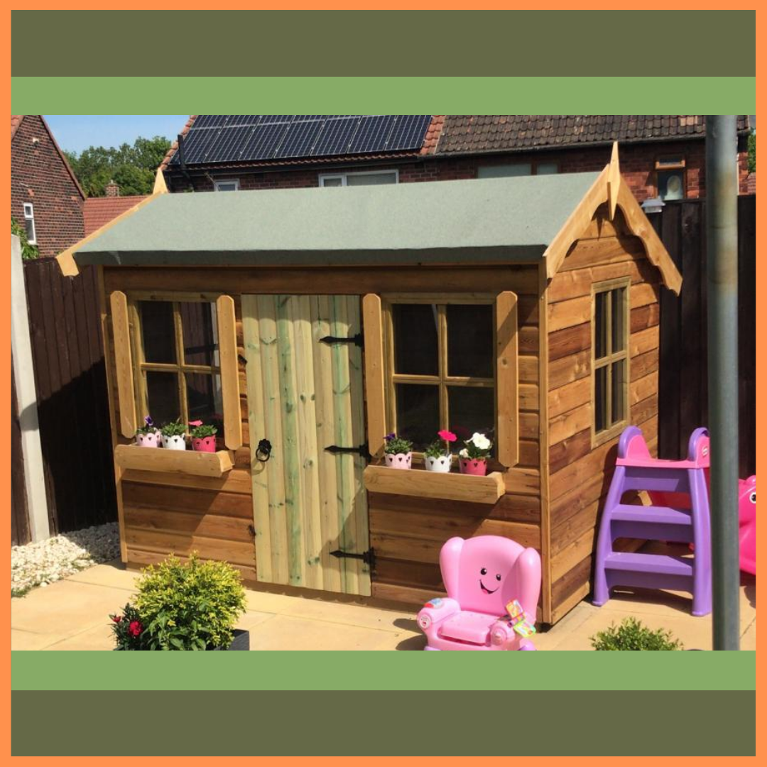 Tanalised Lottie's Lodge Playhouse Keighley Timber & Fencing sheds www.keighleytimbersheds.co.uk